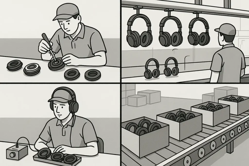 headphone production lead time from design to mass production process